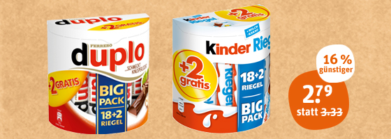 duplo oder Kinder Schokolade