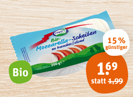 Züger Bio- Mozzarella-Scheiben