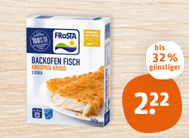 Frosta Schlemmerfilet, Backofen- oder Pfannen-Fisch