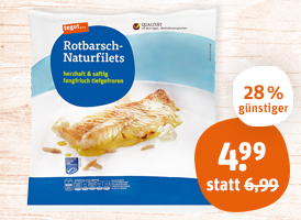 tegut... Kabeljau- oder Rotbarsch-Naturfilets