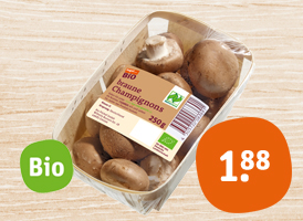 Naturland tegut… Bio-Champignons, braun