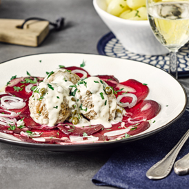 Königsberger Klopse mit Rote-Bete-Carpaccio