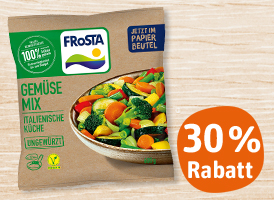 30 % Rabatt auf Frosta Gemüsepfanne oder Gemüsemix