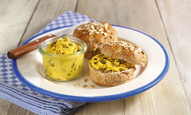 Scones mit Hafer und Kürbisbutter