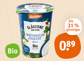 demeter Schrozberger Milchbauern Bio-Joghurt mild