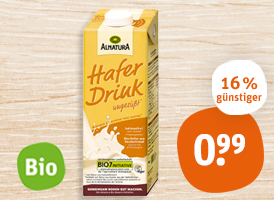 Alnatura Bio-Hafer-Drink oder Bio-Soja-Drink