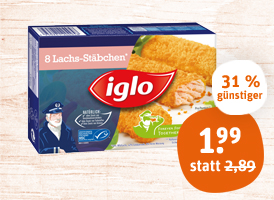 iglo Fisch-, Lachs-, Backfischoder Vollkornfischstäbchen