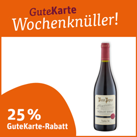 25 % GuteKarte-Rabatt auf Vieux Papes, Merlot Syrah Cuvée Reserve oder Colombard Chardonnay Cuvée Reserve