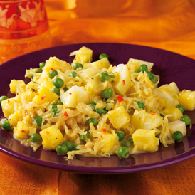 Sauerkraut-Curry mit Ananas und Kokosmilch