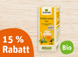 15 % Rabatt auf alle Alnatura Bio-Tees (inkl. demeter)