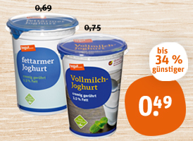 tegut... Vollmilch- oder fettarmer Joghurt