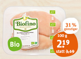 frisches Bio-Hähnchenbrustfilet 