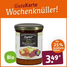 Englert Bio-Rinderroulade oder Bio-Rindersaftgulasch 