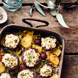 Rote Bete mit Feta-Füllung