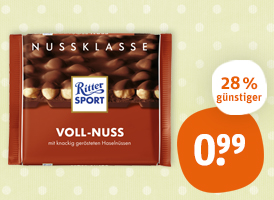 Ritter Sport Schokolade Nuss Klasse oder Kakao Klasse