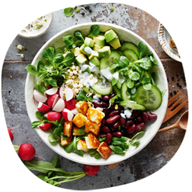 Buddha Bowl mit Lime-Dressing