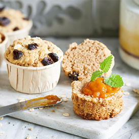 Frühstücks-Muffins mit Sanddorn-Orangen Aufstrich