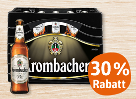 30 % Rabatt auf Krombacher Pils, Radler oder Alkoholfrei