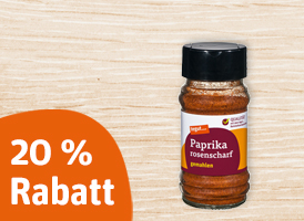 20 % Rabatt auf alle tegut... Gewürze 