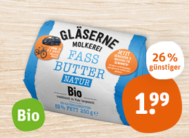 Naturland Gläserne Molkerei Bio-Fassbutter 