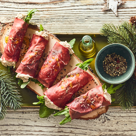 Bresaola mit Thunfisch & Rucola