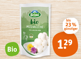 Brimi Bio-Mozzarelline oder Mozzarelline aus Heumilch