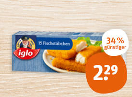 iglo Fisch-, Brezel-, Lachs- oder Backfisch-Stäbchen