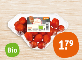 demeter oder Naturland Bio-Dattelcherrytomaten