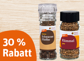 30 % Rabatt auf alle tegut... Gewürze