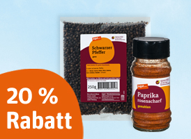 20 % Rabatt auf alle tegut... Gewürze