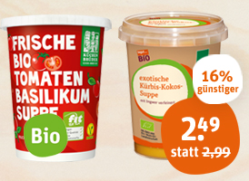 Küchenbrüder Bio-Suppe oder Bioland tegut... Bio-Suppe