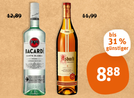 Bacardi Rum oder Asbach