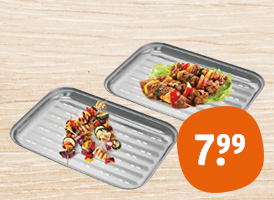 2 Grillschalen oder XL-Grillkorb