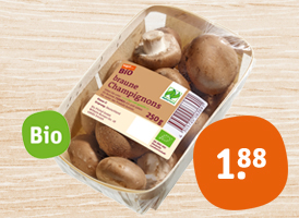 Naturland tegut… Bio-Champignons, braun