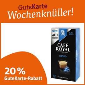 20 % GuteKarte-Rabatt auf Café Royal Kaffeekapseln