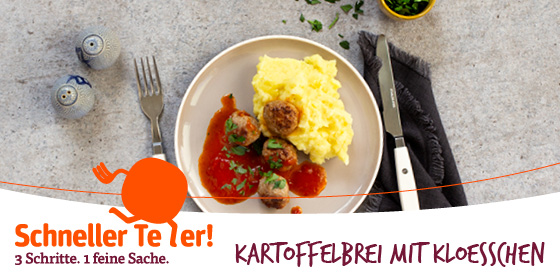 Kartoffelbrei mit Bratwurstklößen