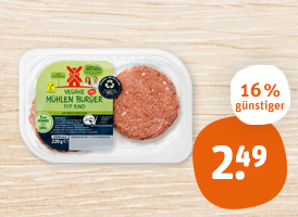 Rügenwalder Mühle vegane Mühlen Burger, Hackröllchen Typ Cevapcici oder Hack