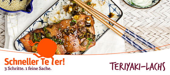 Schneller Teller: Teriyaki mit Lachs