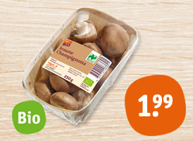 Naturland tegut… Bio-Champignons, braun 