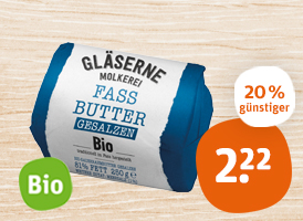 Naturland Gläserne Molkerei Bio-Fassbutter 