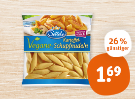 Settele vegane Spätzle oder Kartoffel-Schupfnudeln