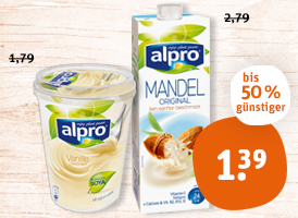 Alpro H-Drink oder Joghurt