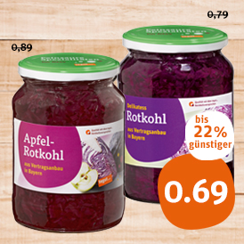 tegut... Delikatess Rotkohl oder Apfelrotkohl