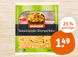 Bürger Schwäbische Eierspätzle oder Eierknöpfle 