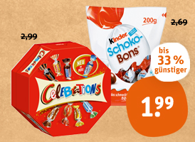 Celebrations oder Ferrero kinder Schokobons