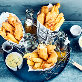 Fish & Chips mit Estragon-Remoulade